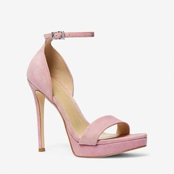Royal Pink Michael Kors Suede Jordyn Pump Heels - Picture 1 of 9